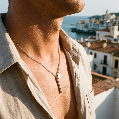 NOIR Disc Chain Necklace