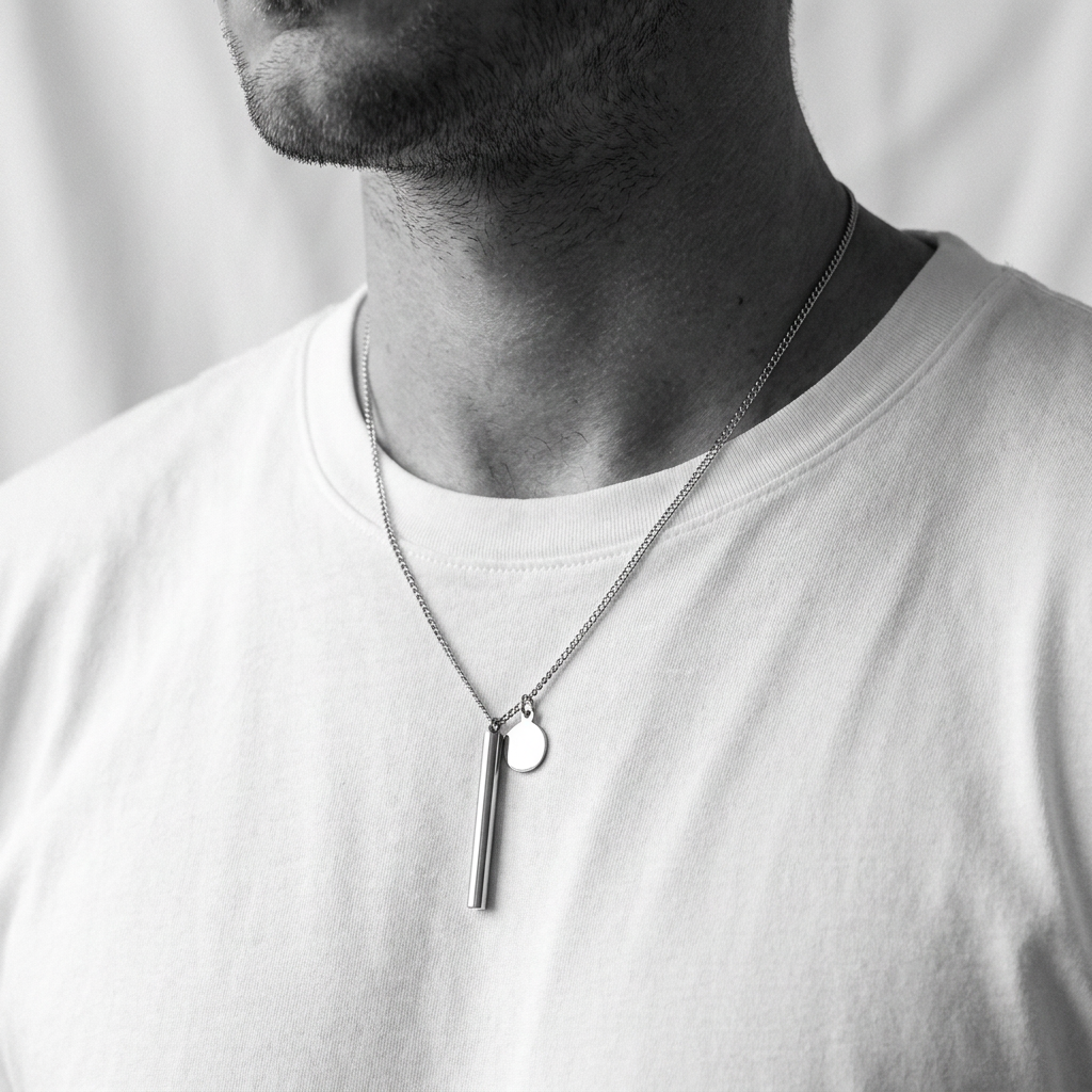 NOIR Disc Chain Necklace