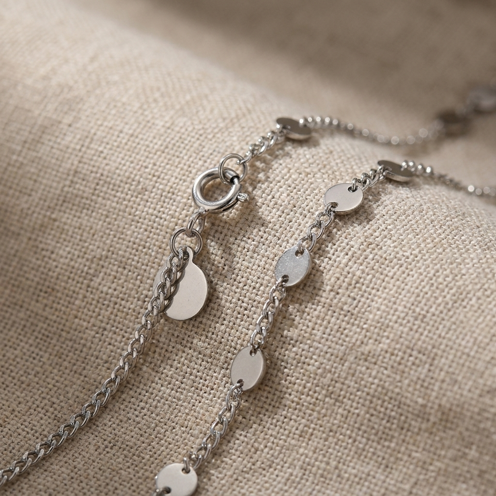 NOIR Disc Chain Necklace